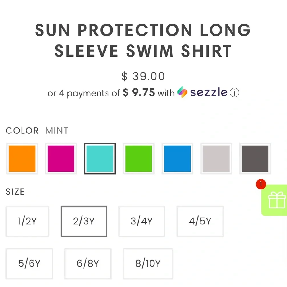George Turquoise Long Sleeve Rashguard Swim Top - Picture 8 of 8